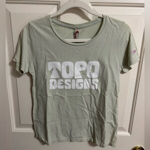 Topo Designs Rock Around Tee Light Mint 100% Organic Cotton Size Small NWT